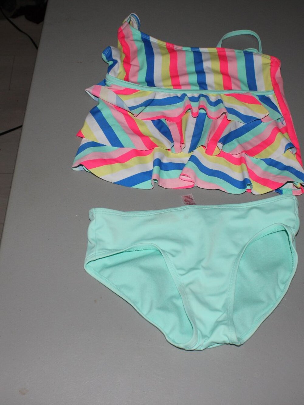 Multi Color 2 Pcs Justice Swimsuit Size 14